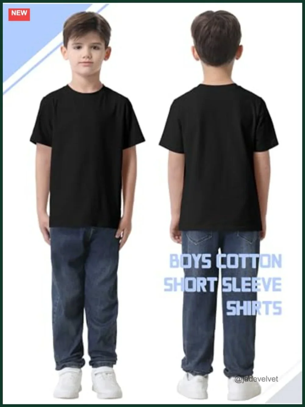 4 Pack Boys Short Sleeve Cotton T-Shirts Summer Basics